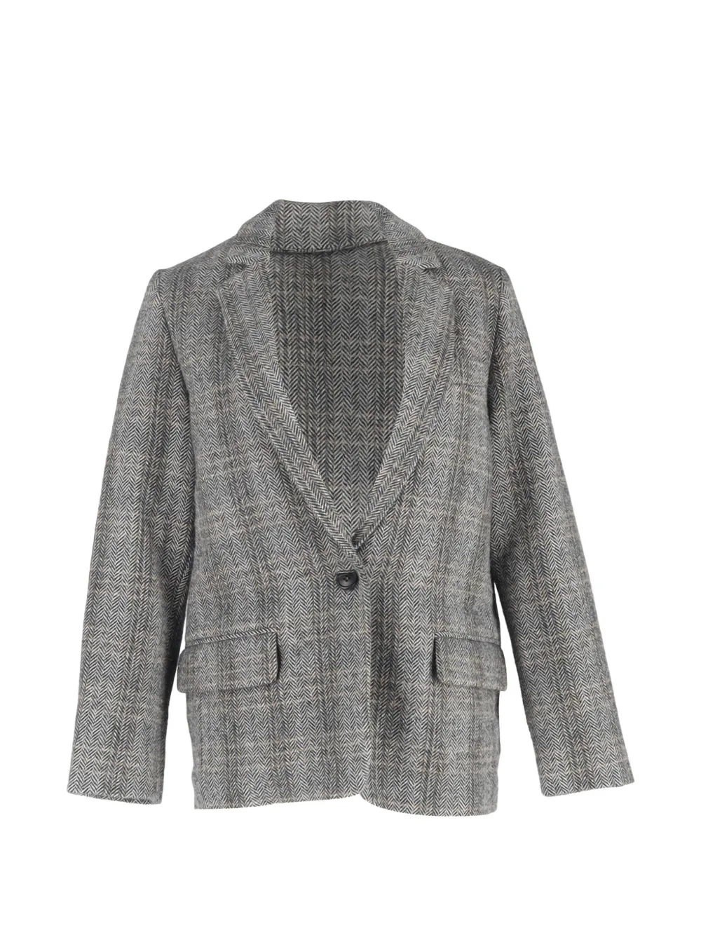 Isabel Marant Vintage herringbone single-breasted blazer - Grigio