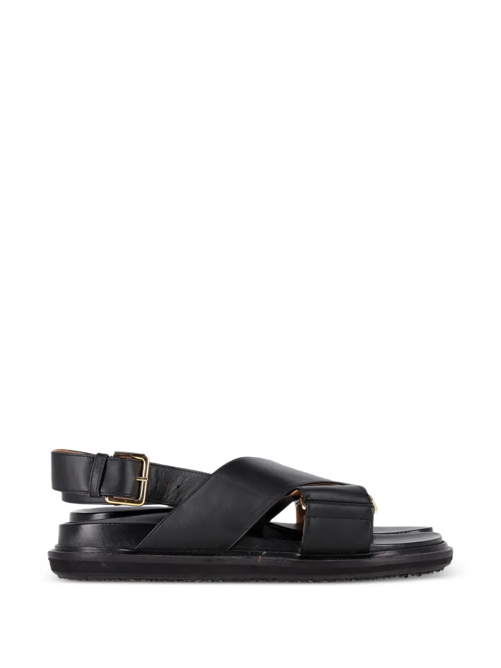 Marni Pre-Owned Fussbett criss-cross leather sandals - Schwarz