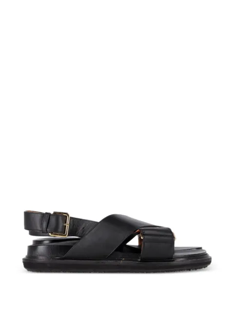 Marni Pre-Owned Fussbett criss-cross leather sandals