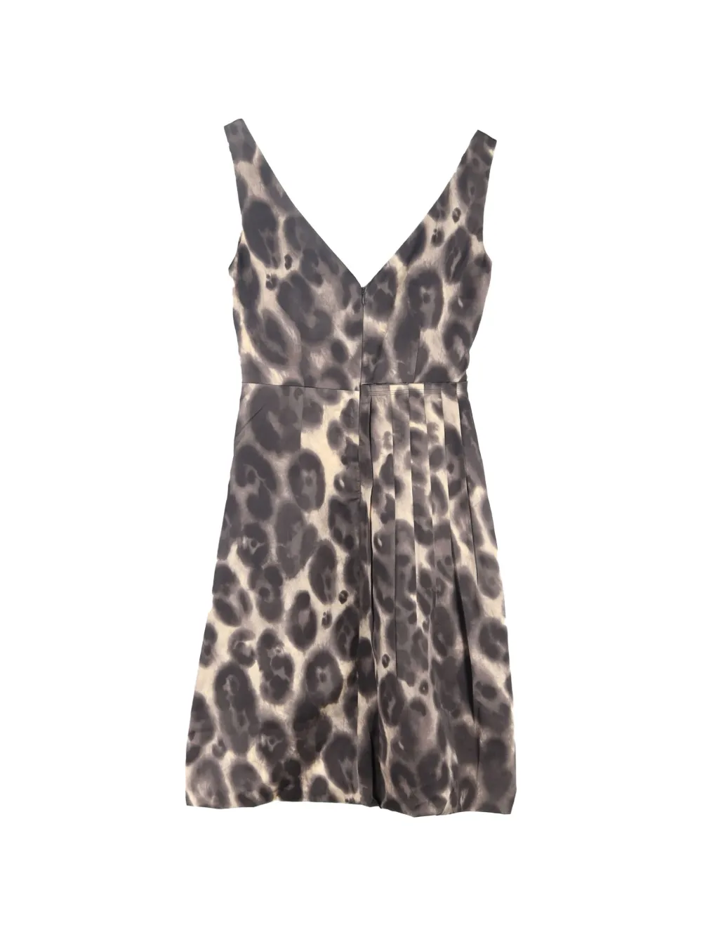 Prada Pre-Owned leopard-print wrap mini dress - Beige