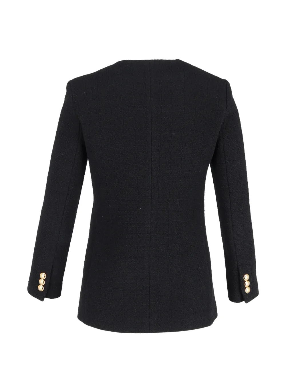 Nili Lotan button-detailed tweed blazer - Zwart