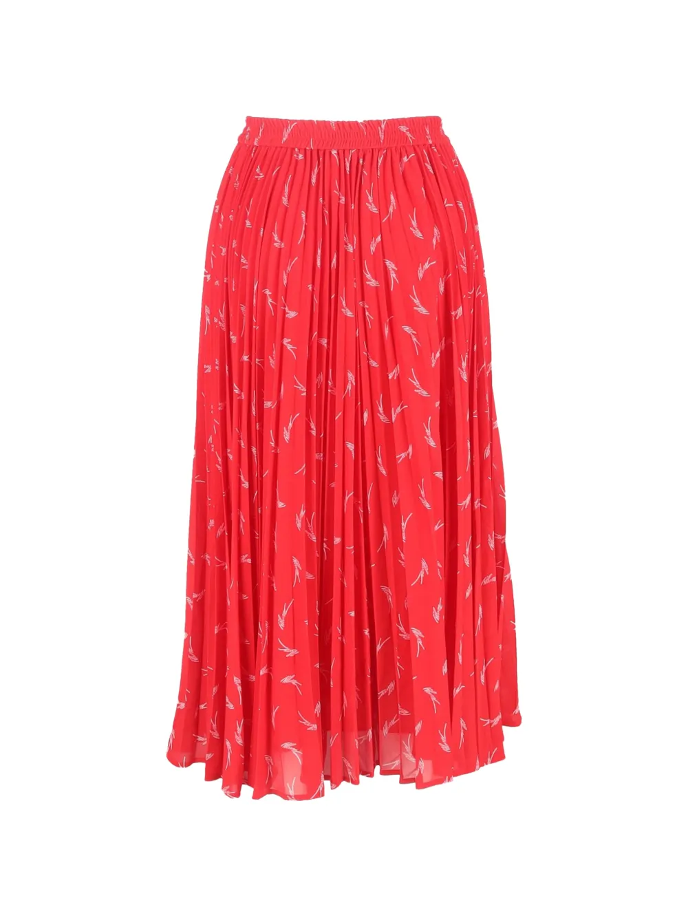 Michael Kors Vintage pleated printed midi skirt - Rood