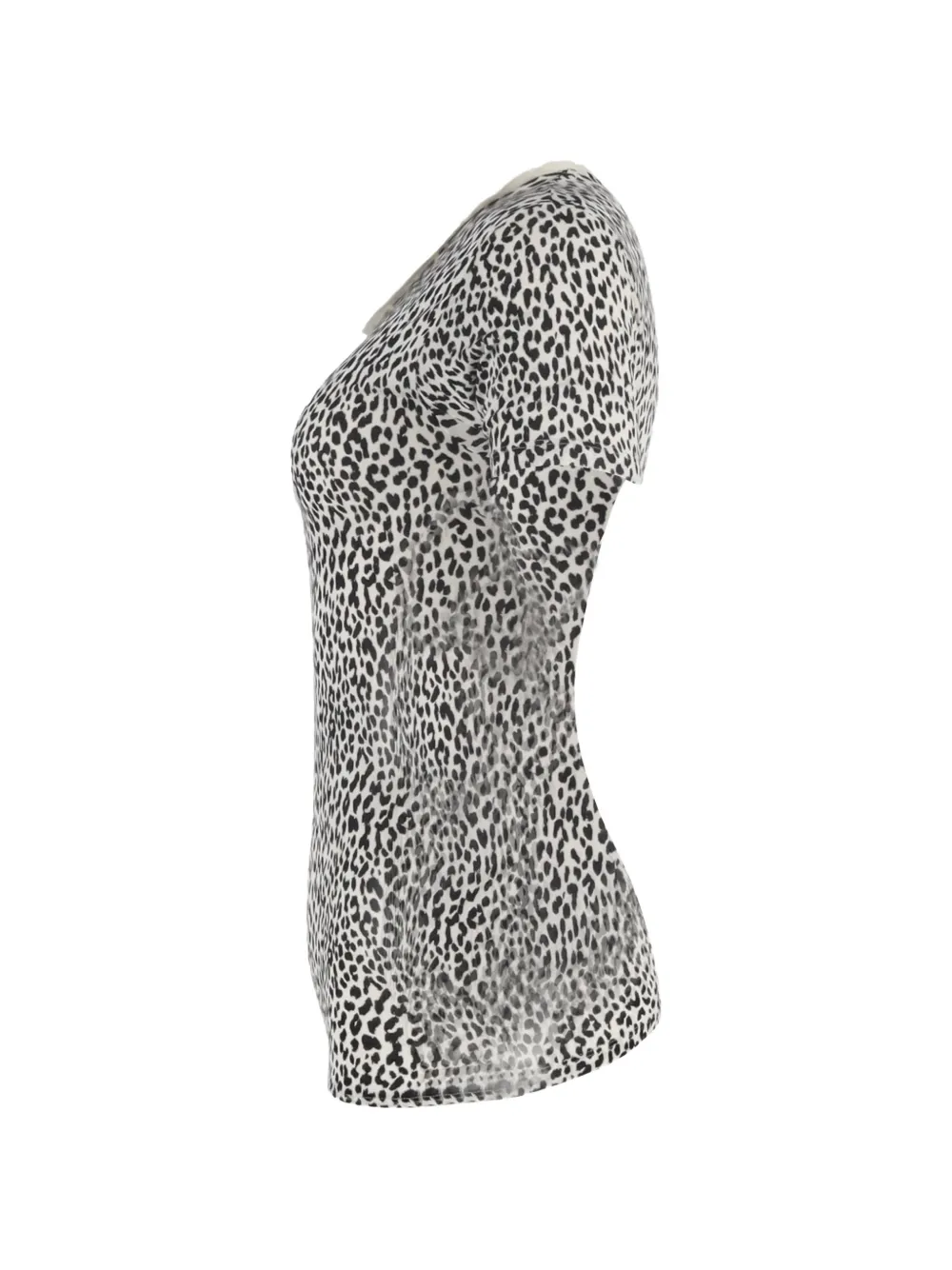 Animal-Print Round-Neck T-Shirt