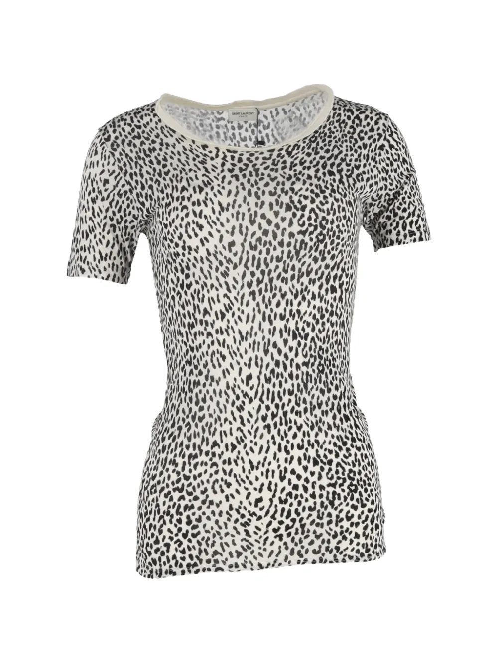 Saint Laurent Pre-Owned animal-print round-neck T-shirt - Bianco