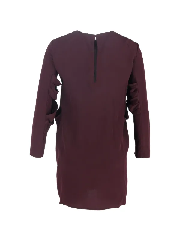 miu miu pleated dress Miu Miu Batavia Mini-dress, Woman, Ebony, Size 40