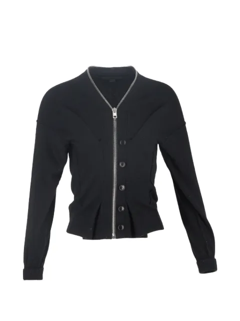 Pre-Owned Alexander Wang zipped pleated wool cardigan