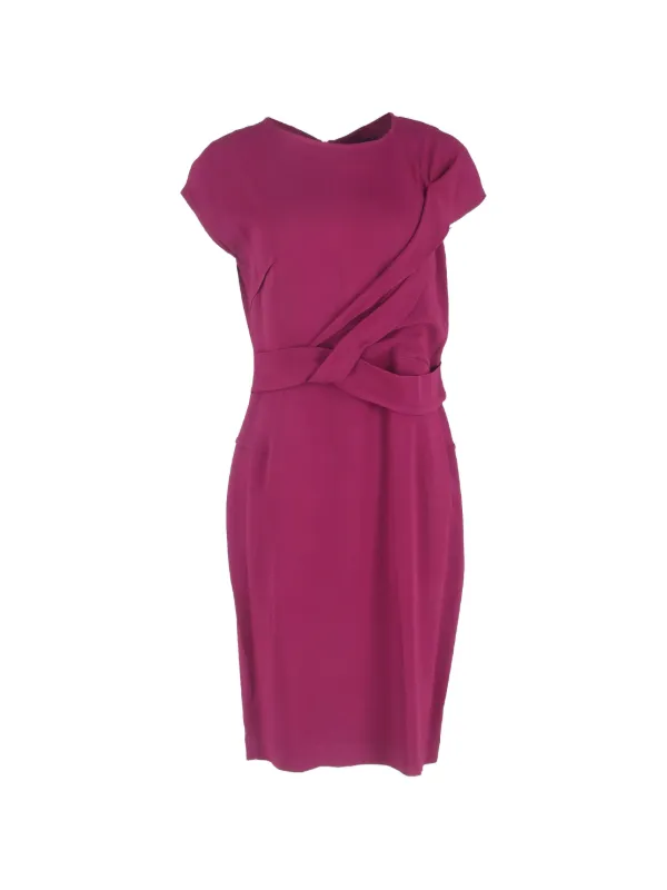 roland mouret purple dress Roland Mouret Draped Midi Dress | Purple
