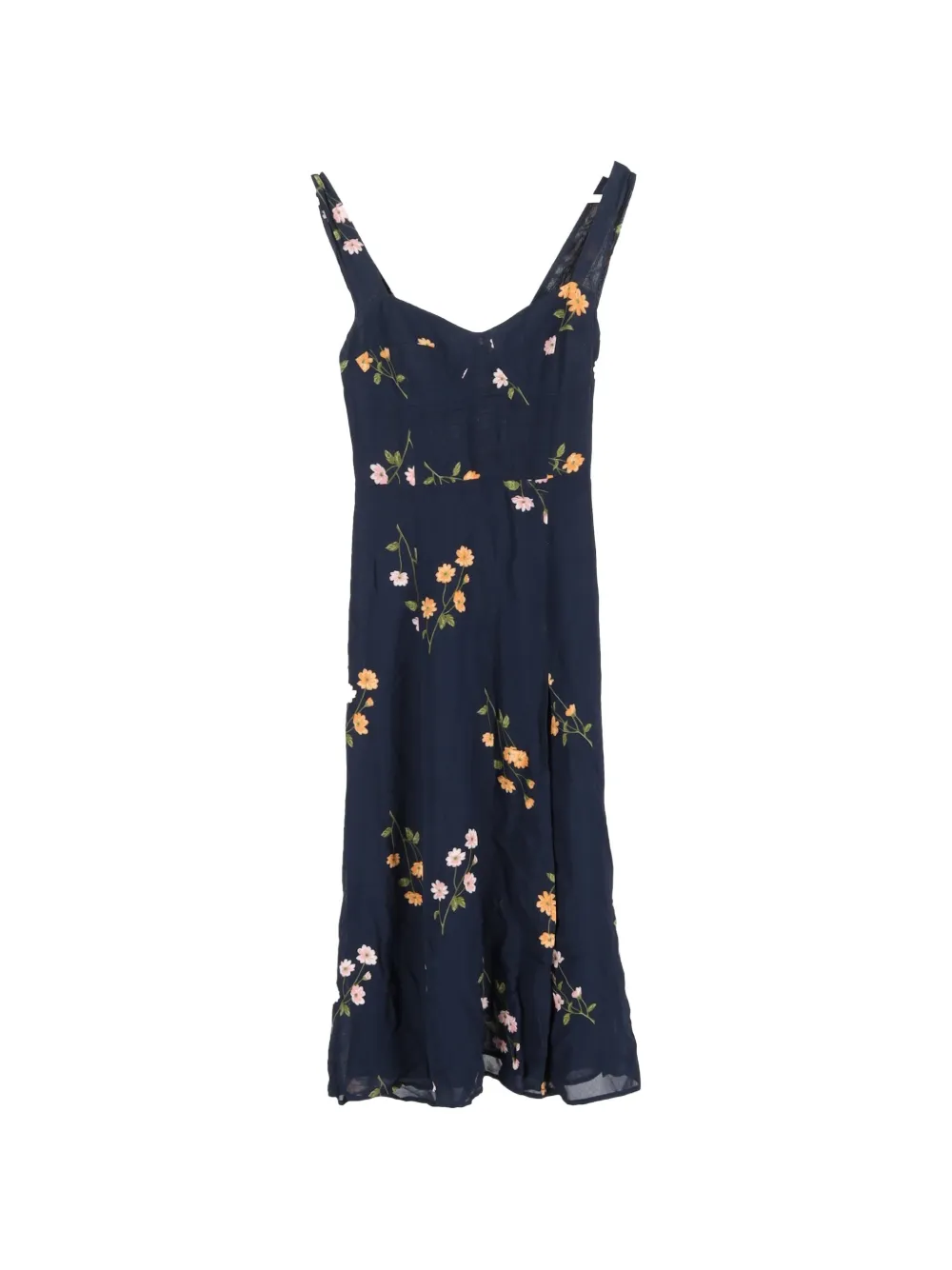 Reformation floral-print midi dress - Blu