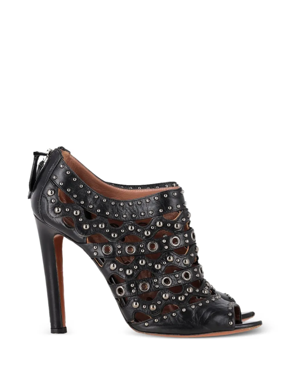 Alaïa Pre-Owned studded lasercut sandals - Schwarz