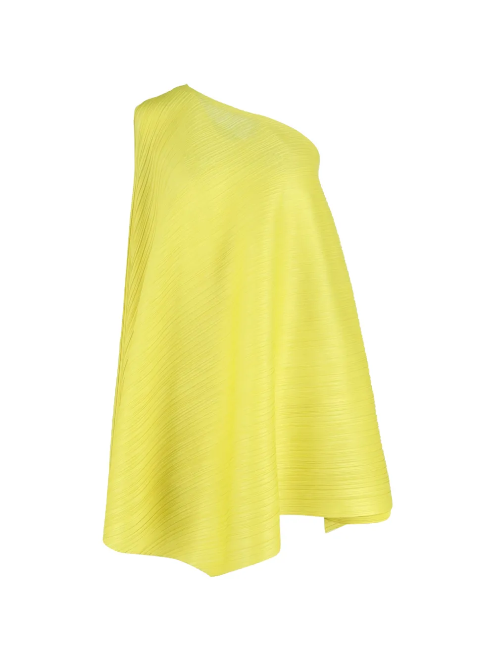 Pleats Please Issey Miyake one-shoulder pleated dress - Giallo