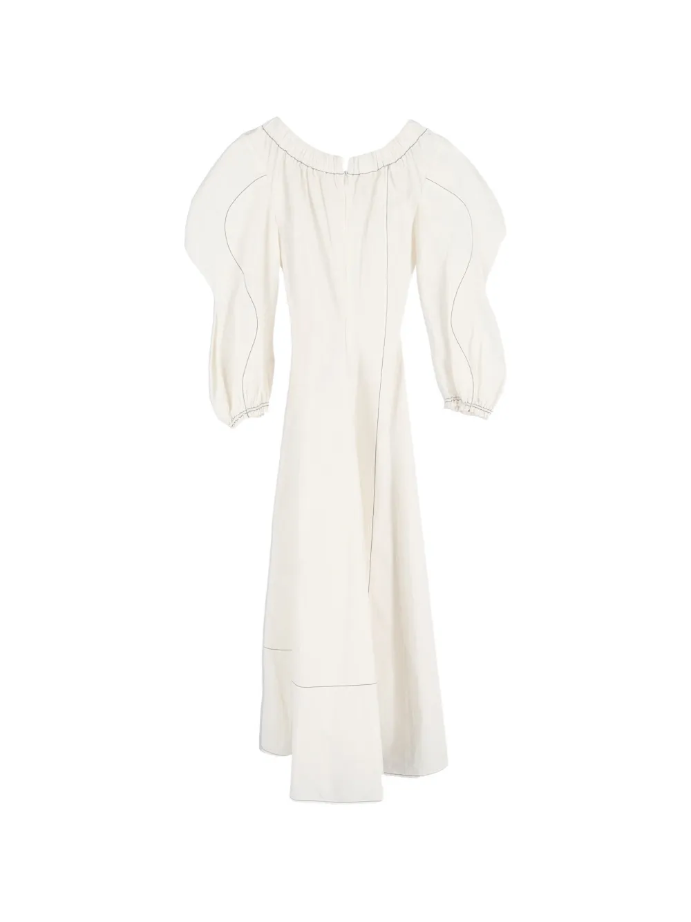 Rejina Pyo Aida puff-sleeve midi dress - Wit