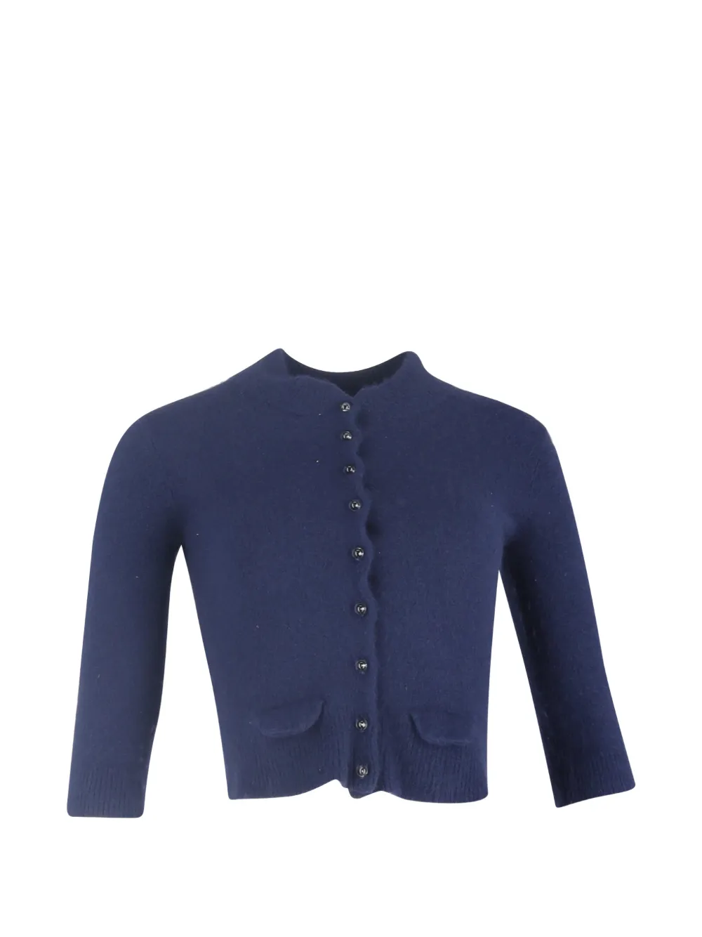 Mulberry Pre-Owned buttoned cropped cardigan - Blu