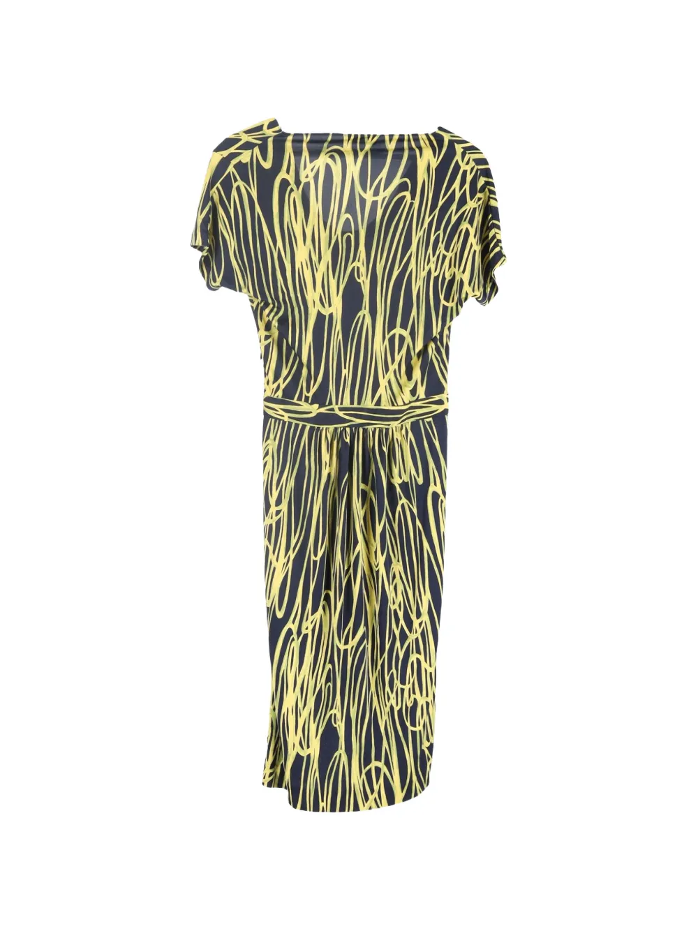 Moschino Pre-Owned printed silk dress - Blauw