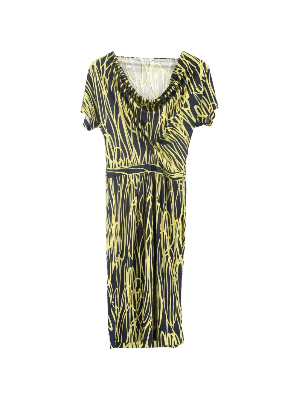 Moschino Pre-Owned printed silk dress - Blu