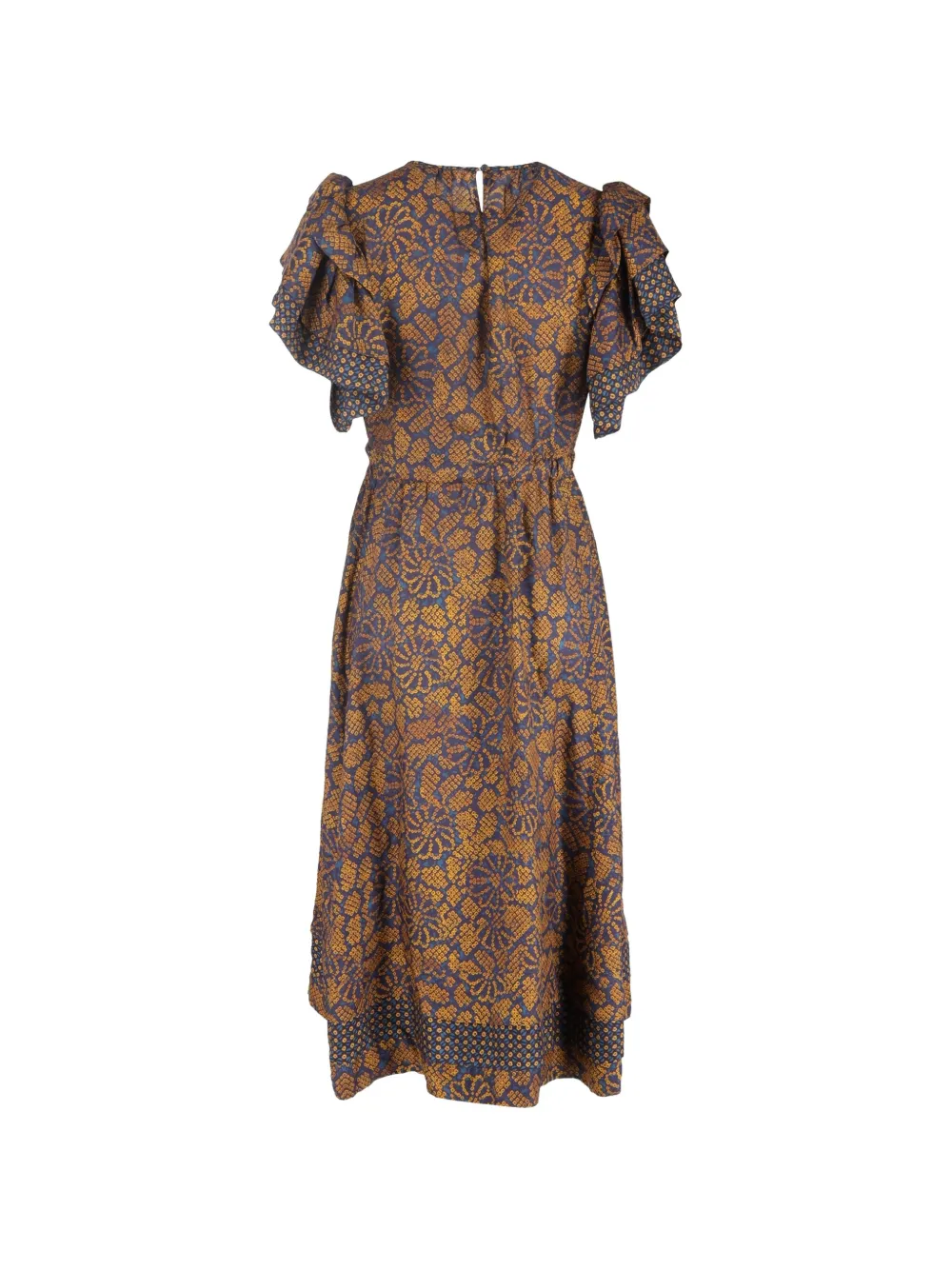 Ulla Johnson floral-pattern midi dress - Blauw