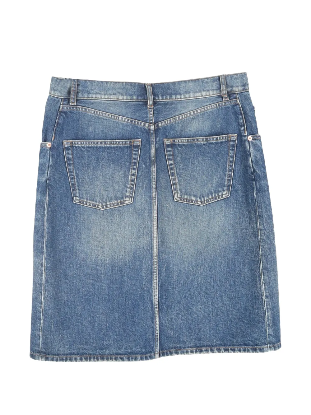 Balenciaga Pre-Owned slit-front skirt - Blauw