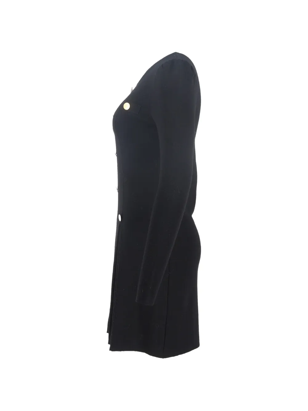 Buttoned Wool Mini Dress