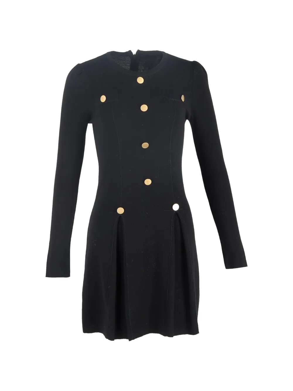Chloé Vintage buttoned wool mini dress - Blu