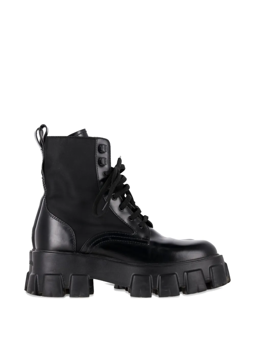 Prada Pre-Owned Monolith platform combat boots - Nero