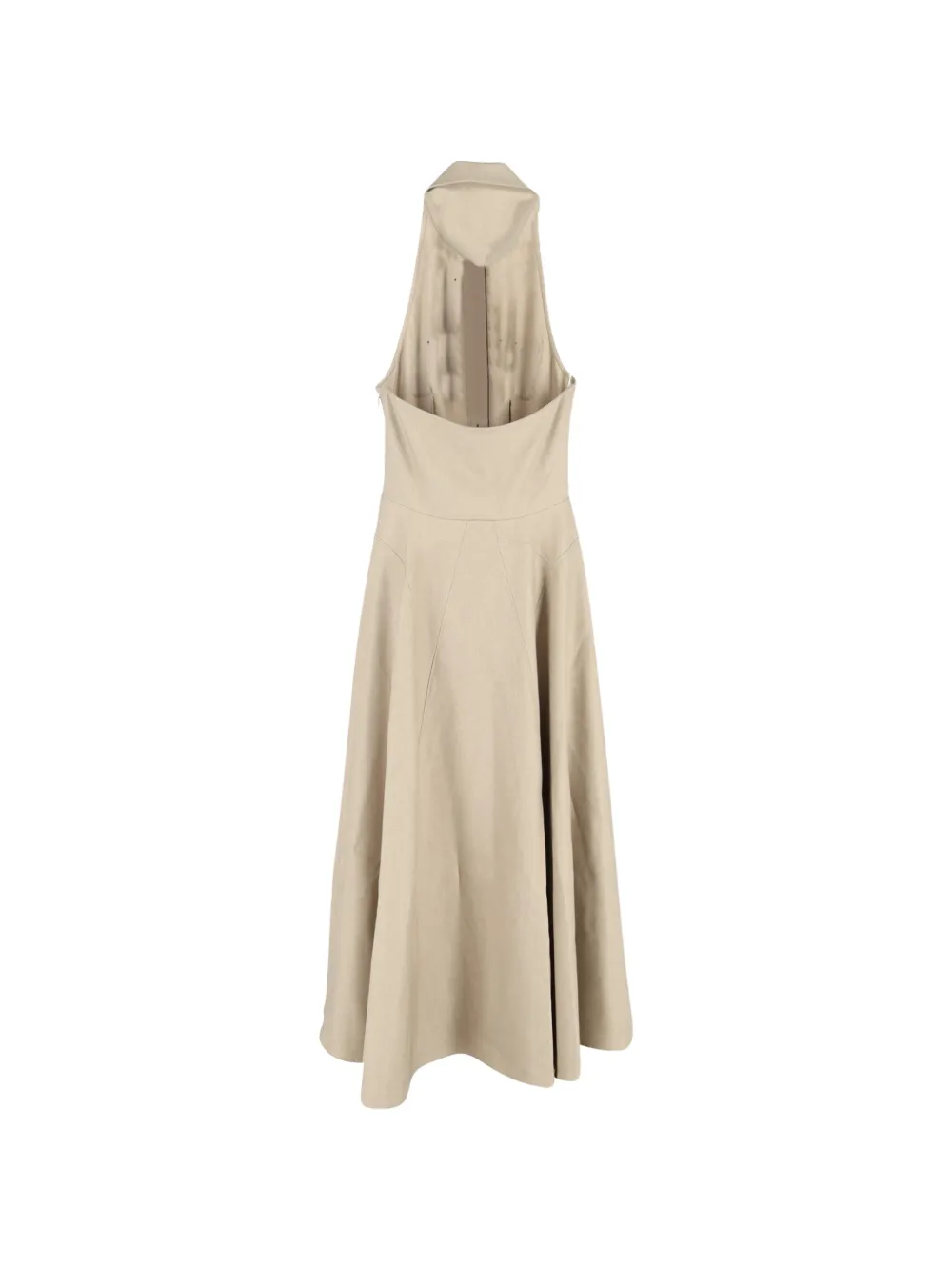 Self-Portrait twill buttoned midi dress - Beige
