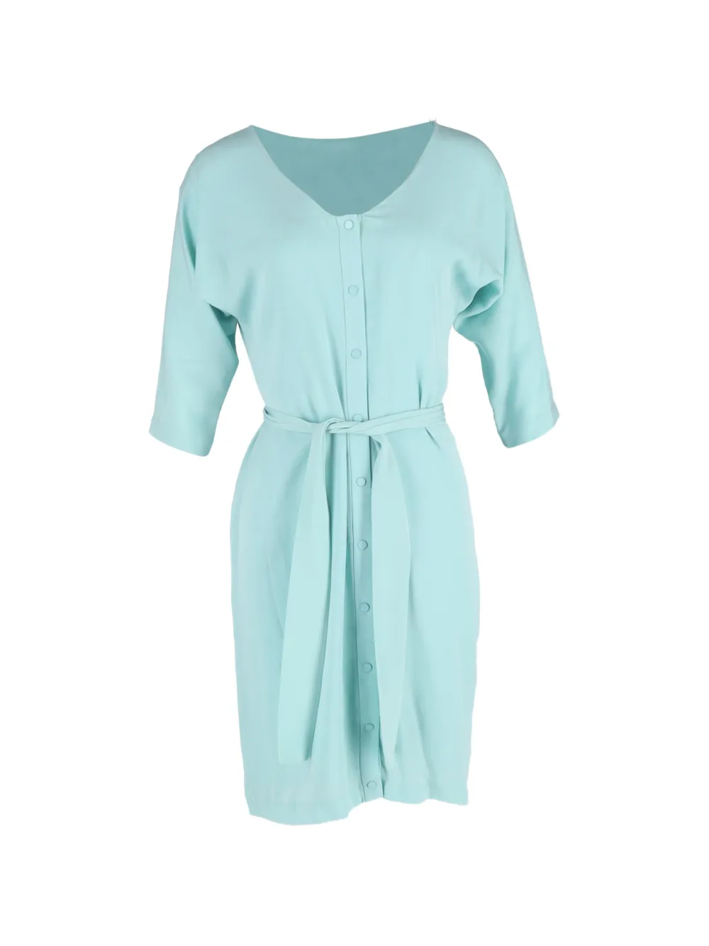 Diane Von Furstenberg Vintage button-down belted midi dress - Blu