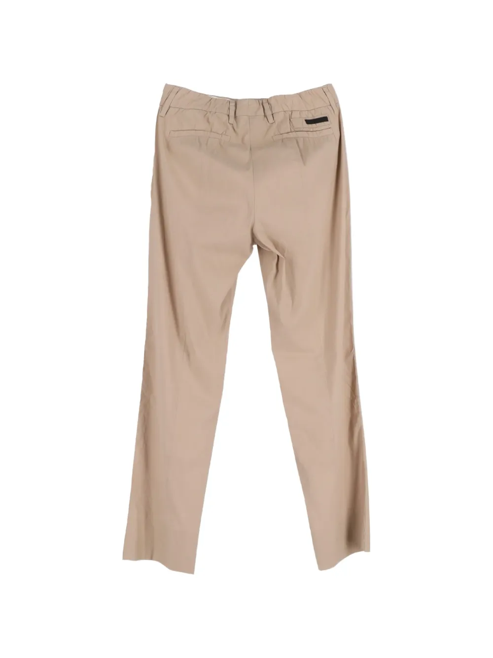 Prada Pre-Owned zip cotton trousers - Beige