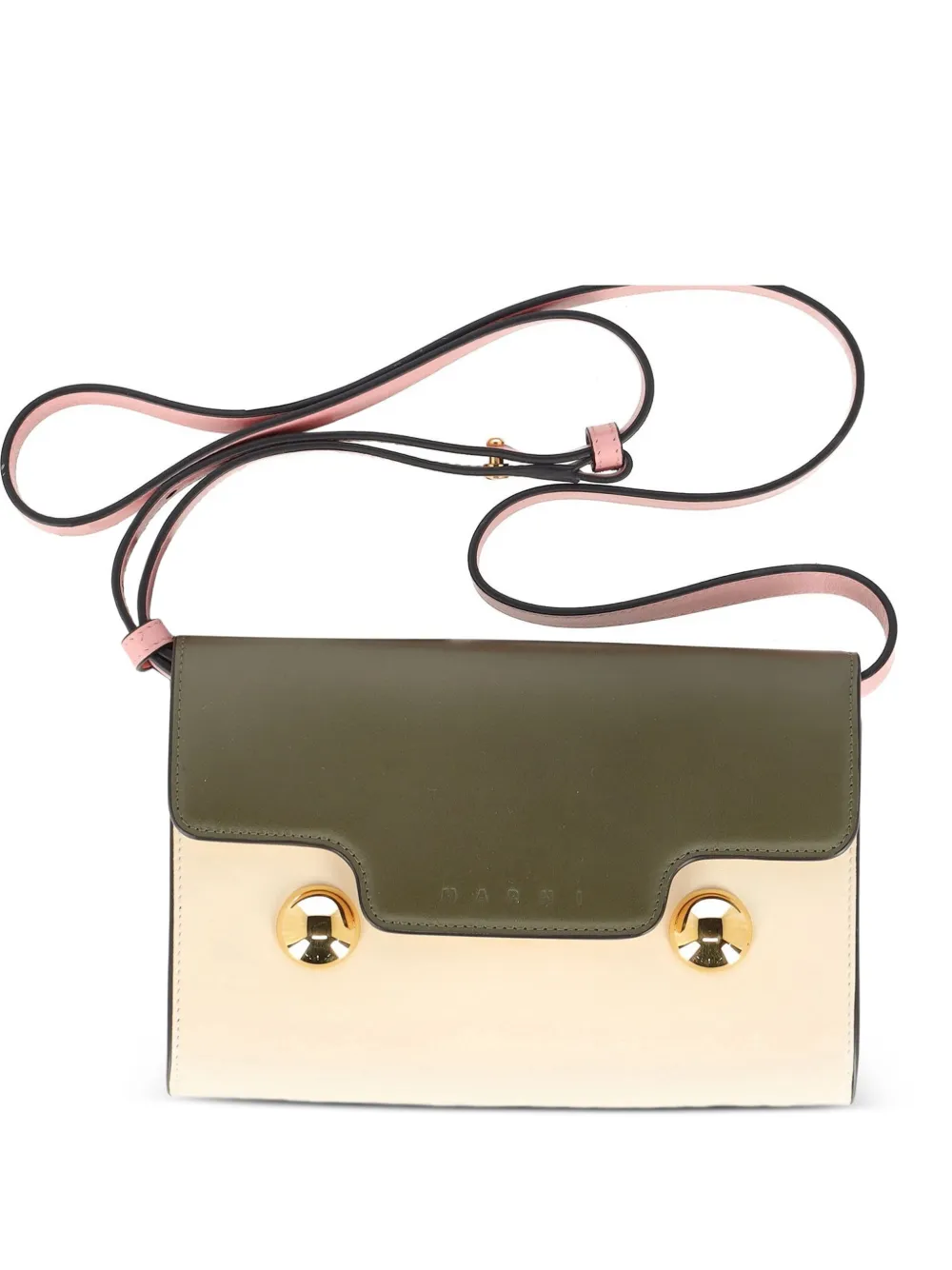 Marni Pre-Owned Trunkaroo embossed-logo shoulder bag - Toni neutri