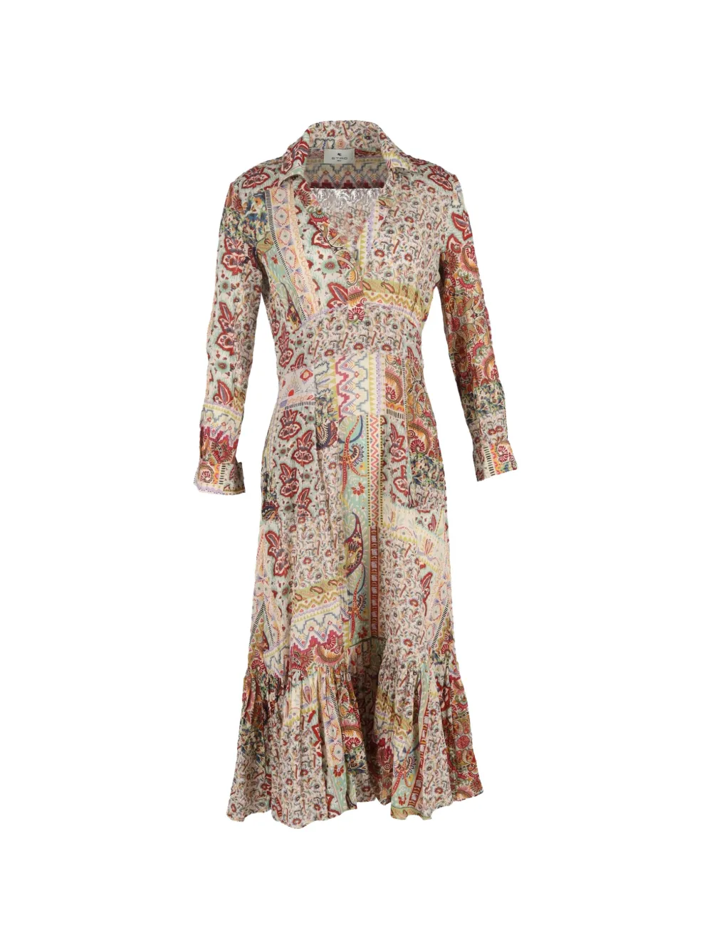 Etro Vintage printed midi shirt dress - Toni neutri