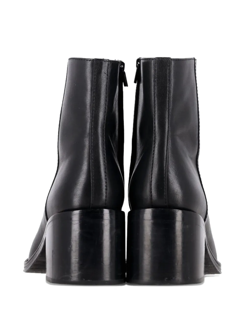 Loeffler Randall square-toe ankle boots - Zwart