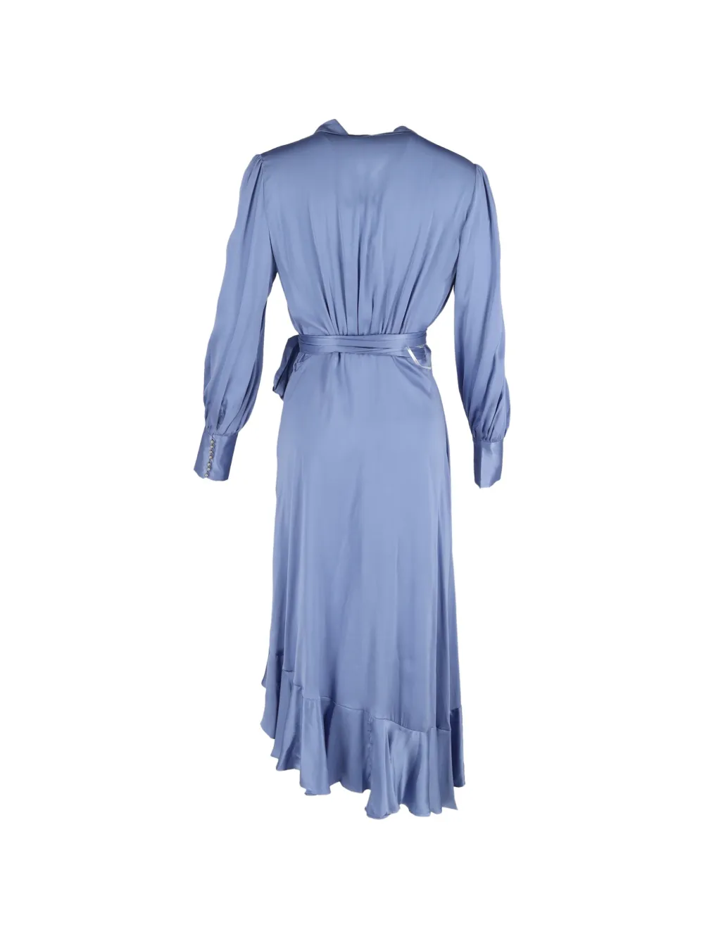 ZIMMERMANN ruffled wrap midi dress - Blauw
