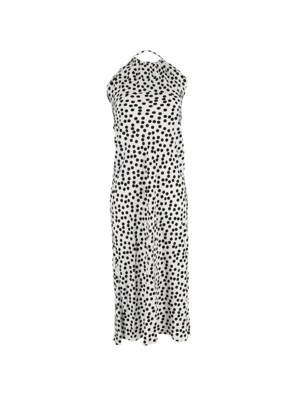 Rixo polka dot halterneck dress - Bianco