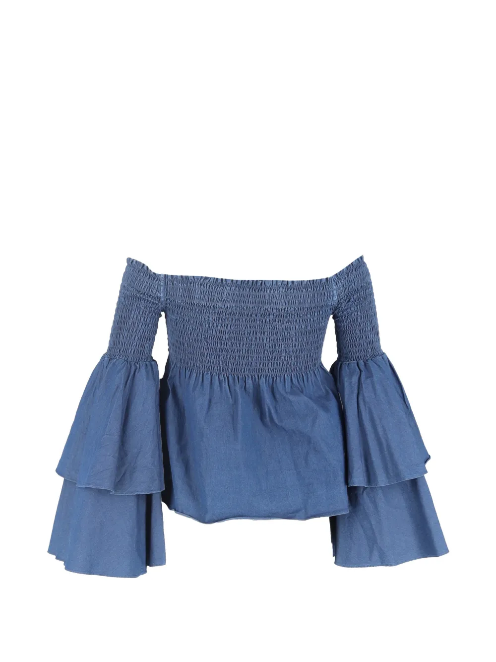  Caroline Constas Ruffled Long-sleeve Blouse - Blue 