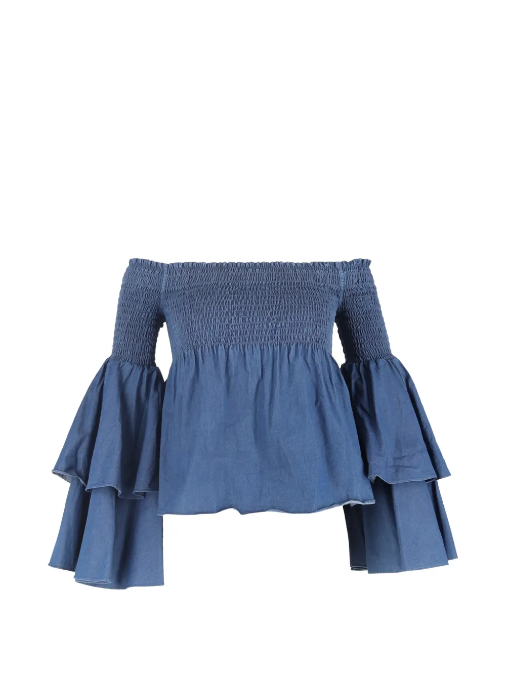 Caroline Constas ruffled long-sleeve blouse - Blu