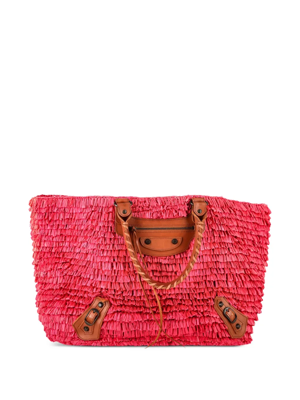 Balenciaga Pre-Owned woven buckle tote bag - Rosa