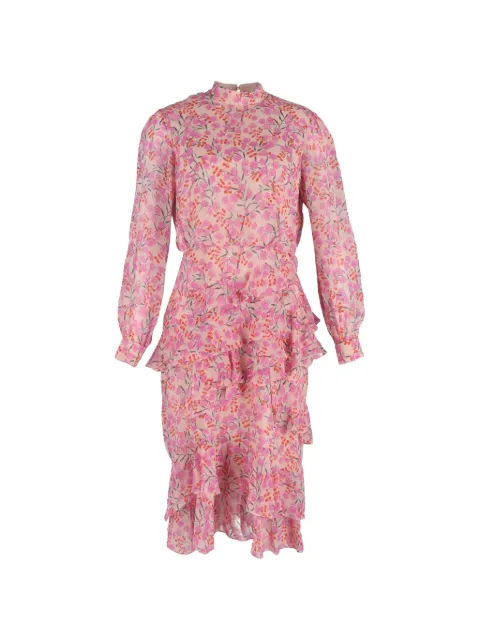 Saloni Isa tiered ruffled midi dress