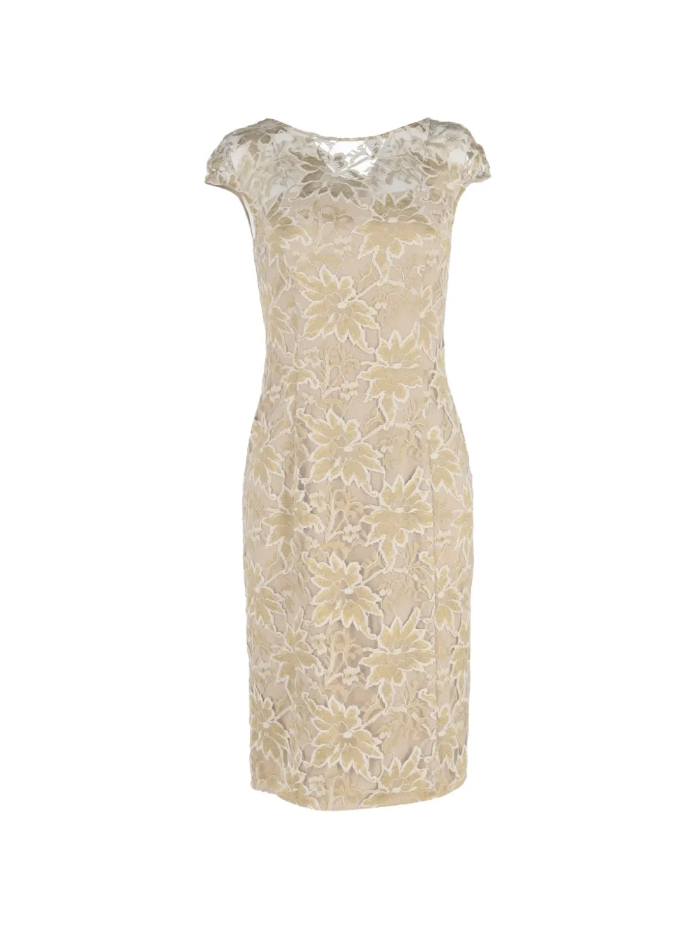 Temperley London floral-lace midi dress - Toni neutri