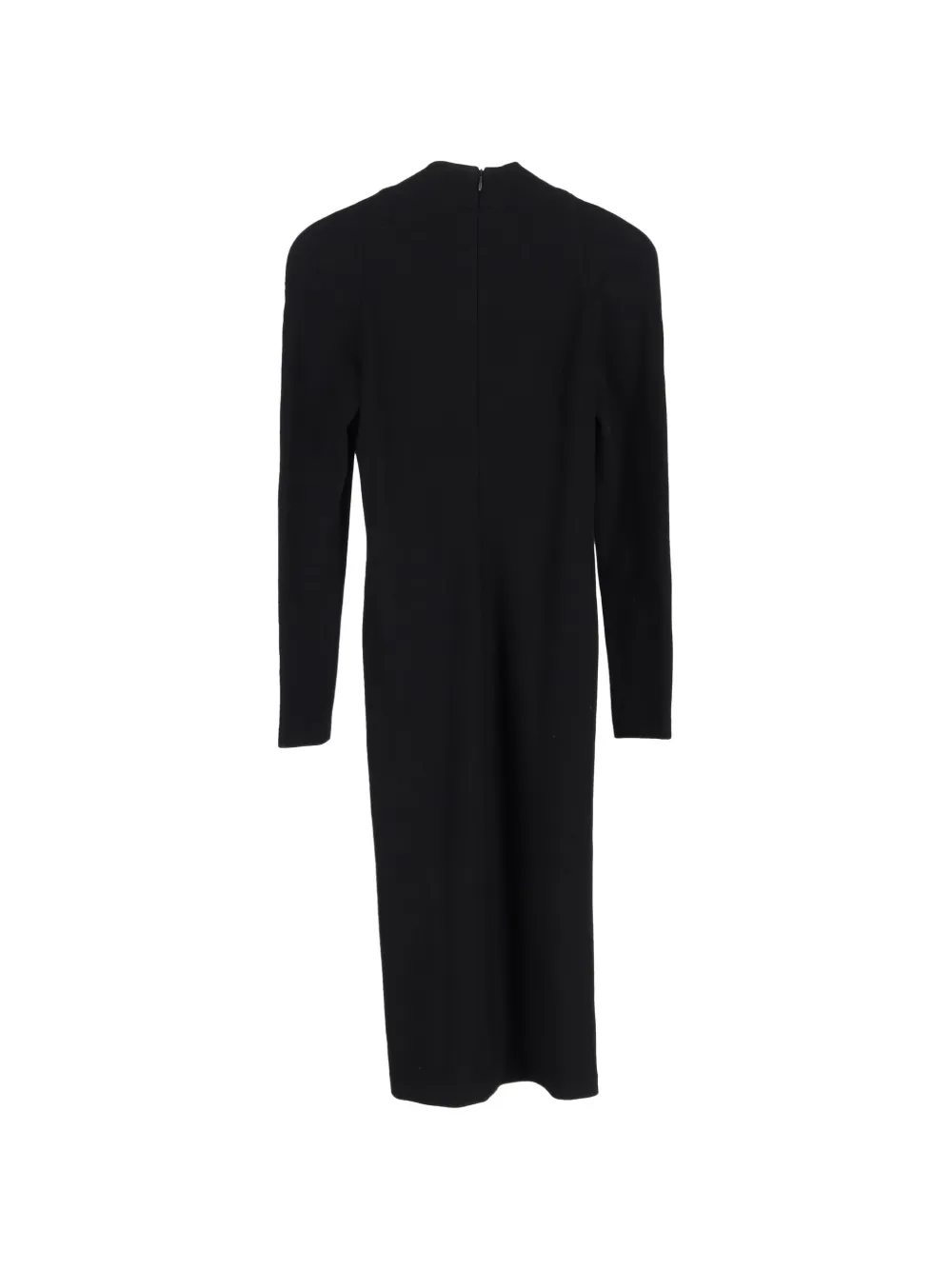 Emporio Armani long-sleeve midi dress - Zwart