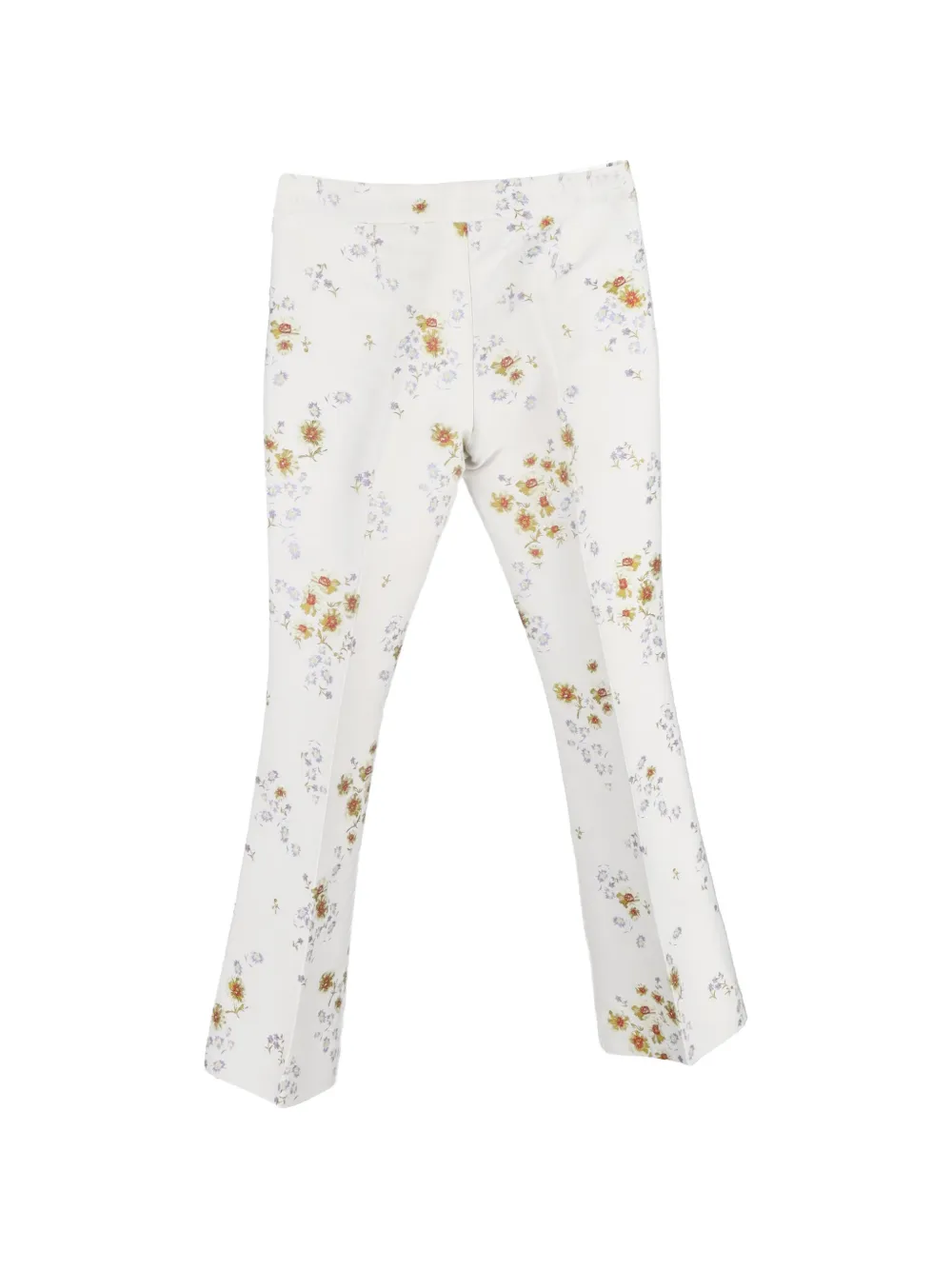 Giambattista Valli Vintage floral-jacquard trousers - Wit