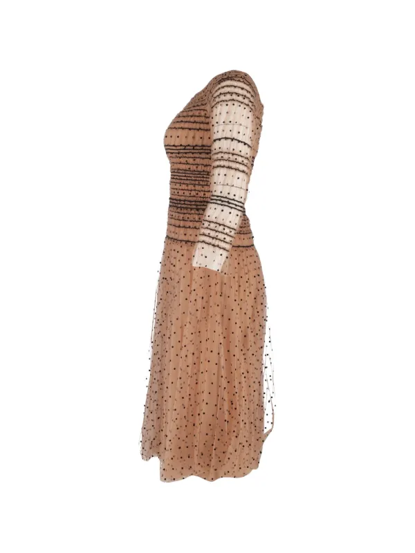 solid brown dress Isolde Long Sleeve Cotton Maxi / Dark Chocolate | MESHKI size:XL Polyester/Spandex. For The Teacher Azazie Charlize Eucalyptus Mesh