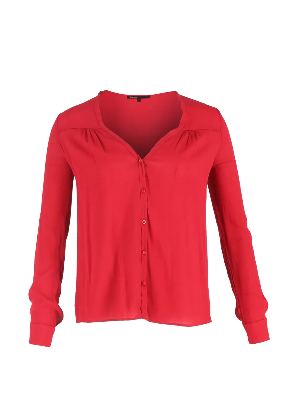 Maje buttoned long-sleeve blouse - Rosso