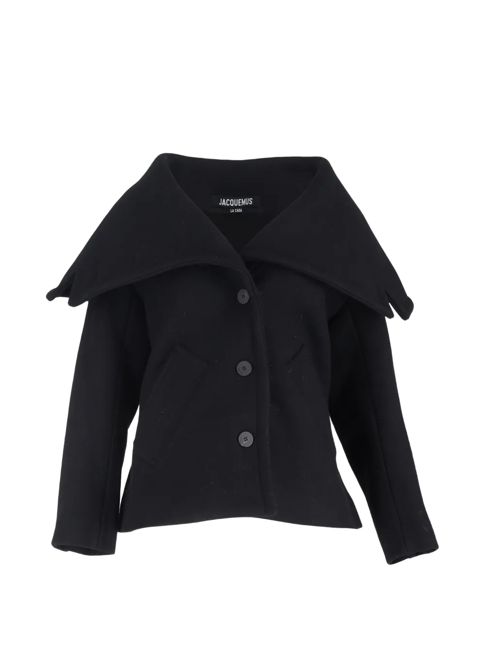 Jacquemus Pre-Owned Le Caban Caruso single-breasted collar jacket - Nero