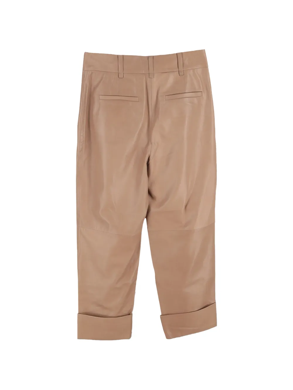 Brunello Cucinelli Vintage high-rise cuffed-hem trousers - Bruin