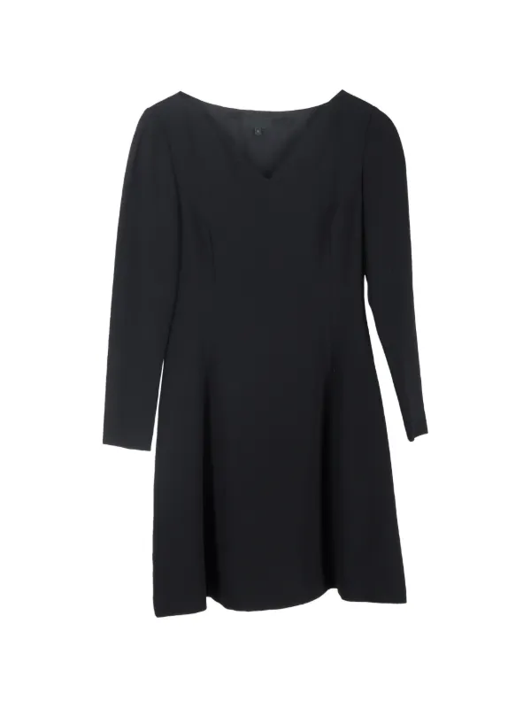 theory black mini dress Crepe V-neck | US Child Size:Child-14 Black Fit CELESTIALSUMMER Women's Pleated Wide Leg