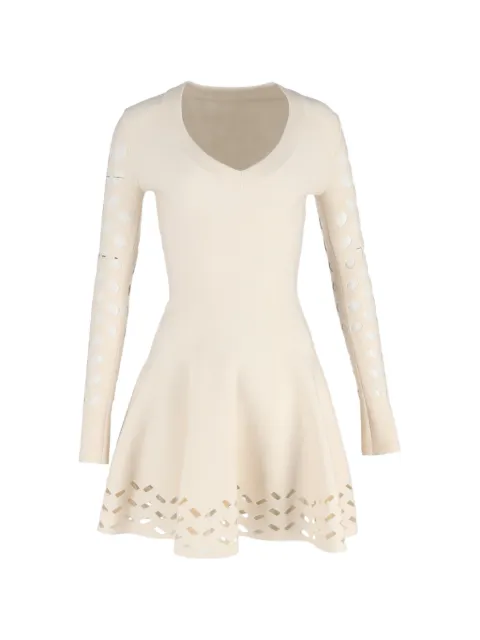 Alaïa Pre-Owned laser-cut knitted mini dress
