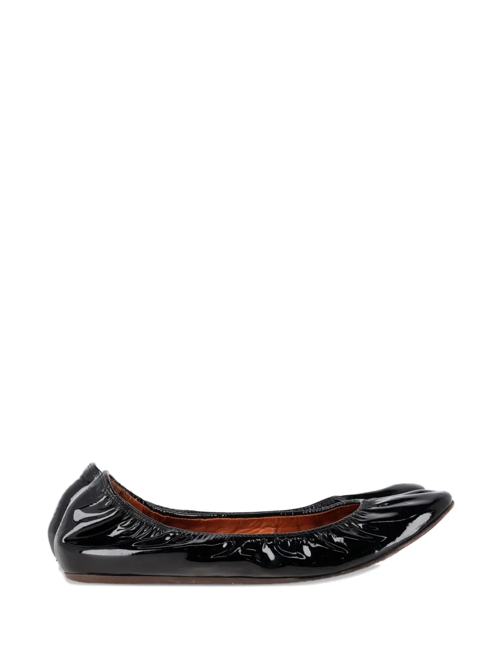 Lanvin Pre-Owned patent-leather ballet flats - Nero