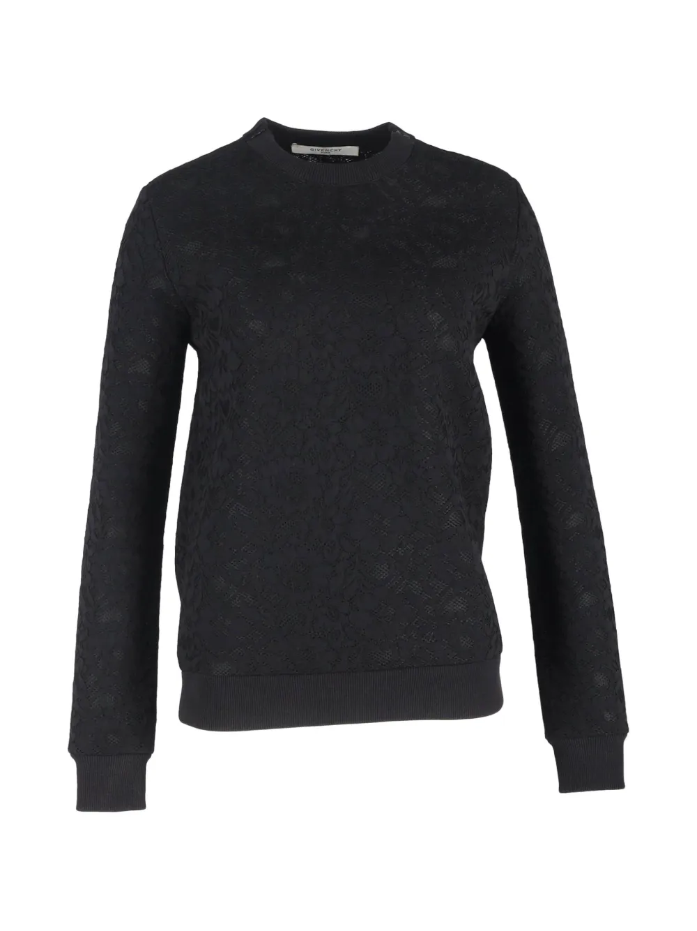 Givenchy Pre-Owned lace crew-neck sweatshirt - Nero