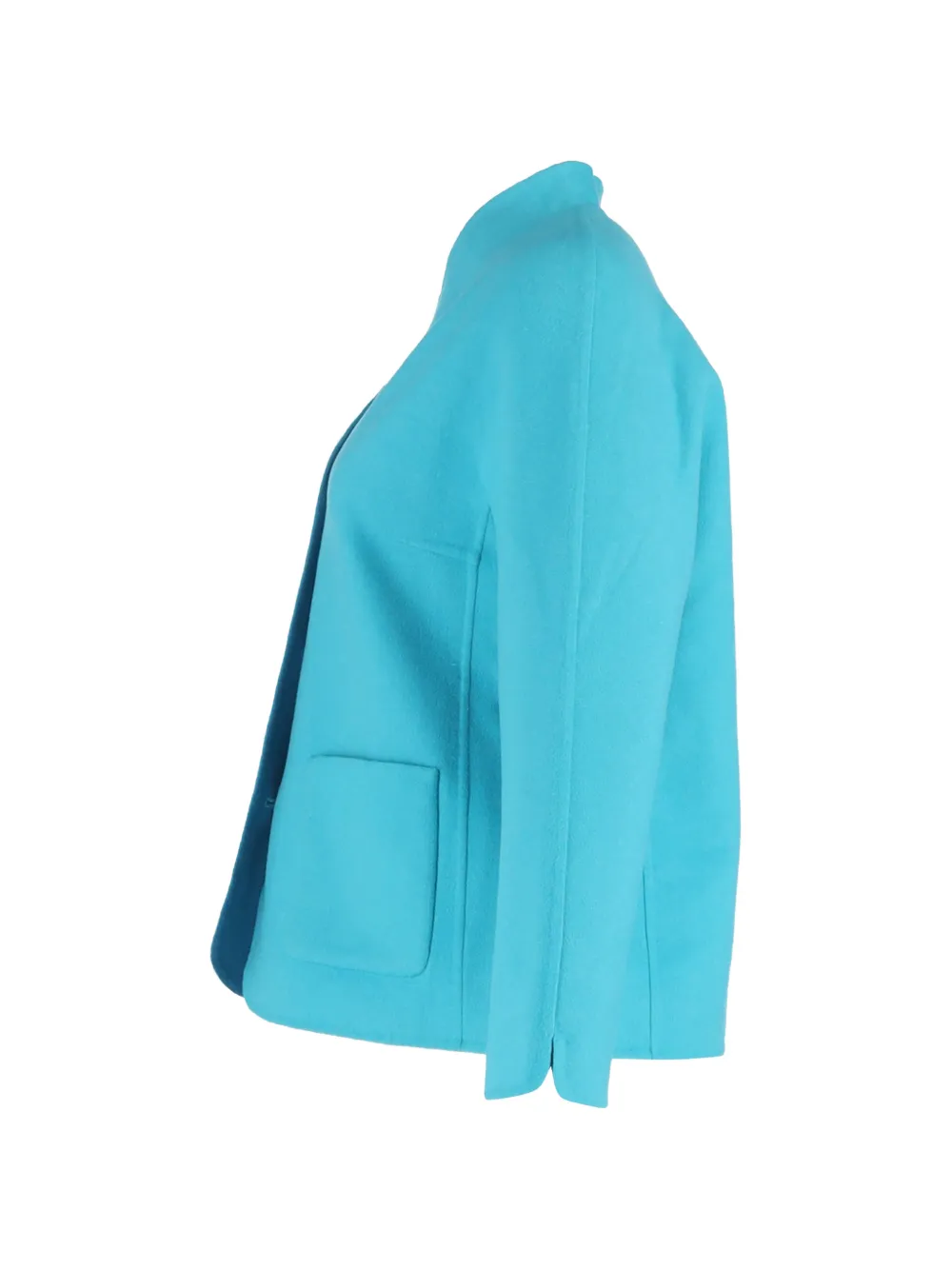Single-Breasted Collarless Blazer