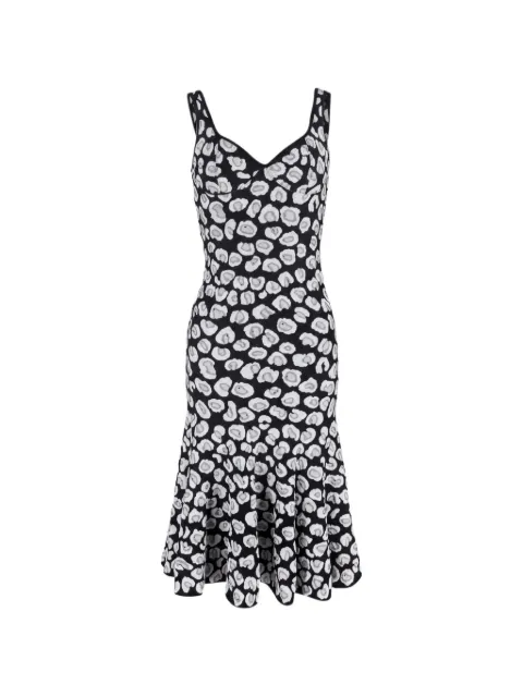 Alaïa Pre-Owned vestido midi sin mangas con motivo de leopardo en jacquard