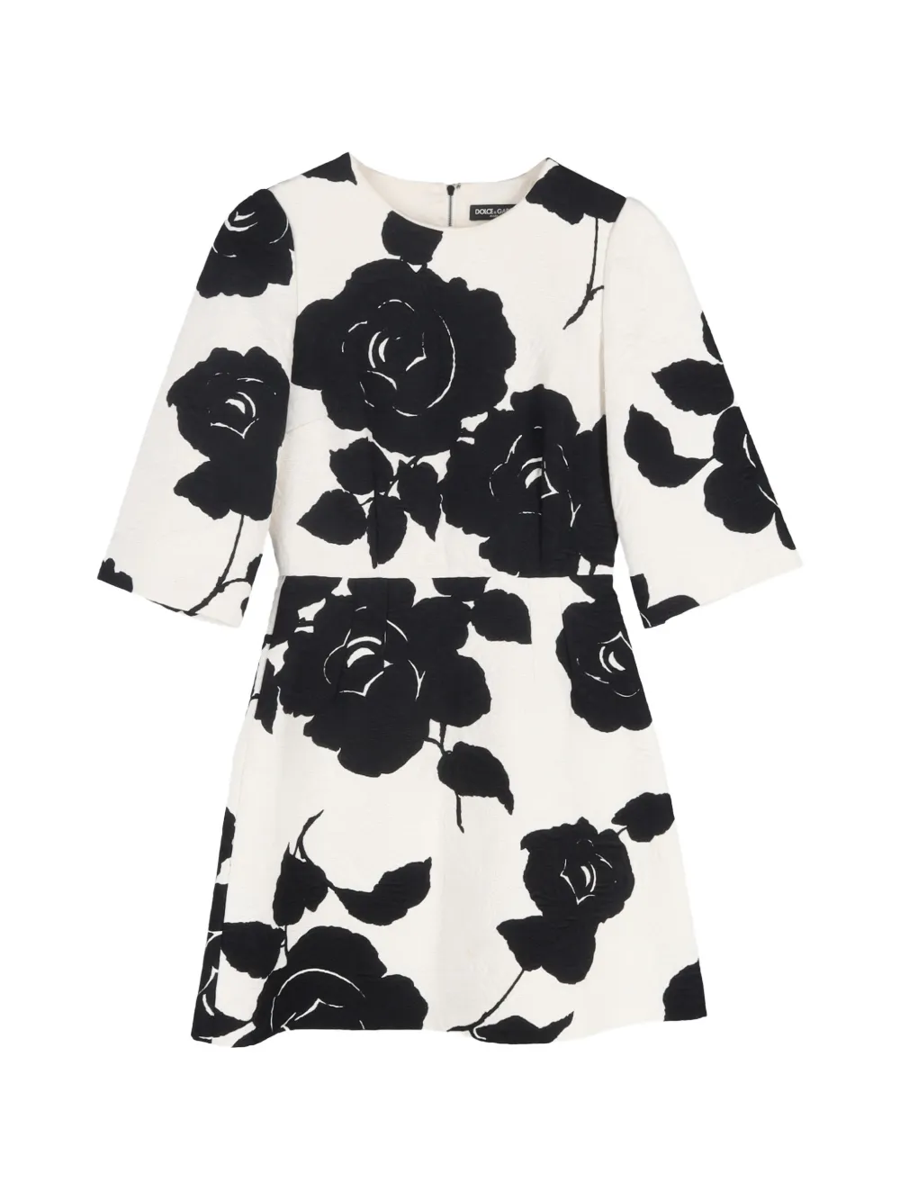 Dolce & Gabbana Pre-Owned 2021 floral-print round-neck dress - Bianco