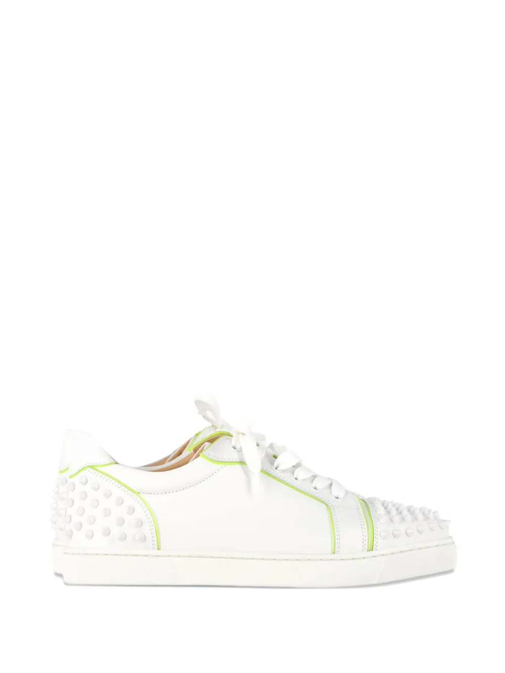 Christian Louboutin Pre-Owned Vieira spikes-detail leather sneakers - Weiß